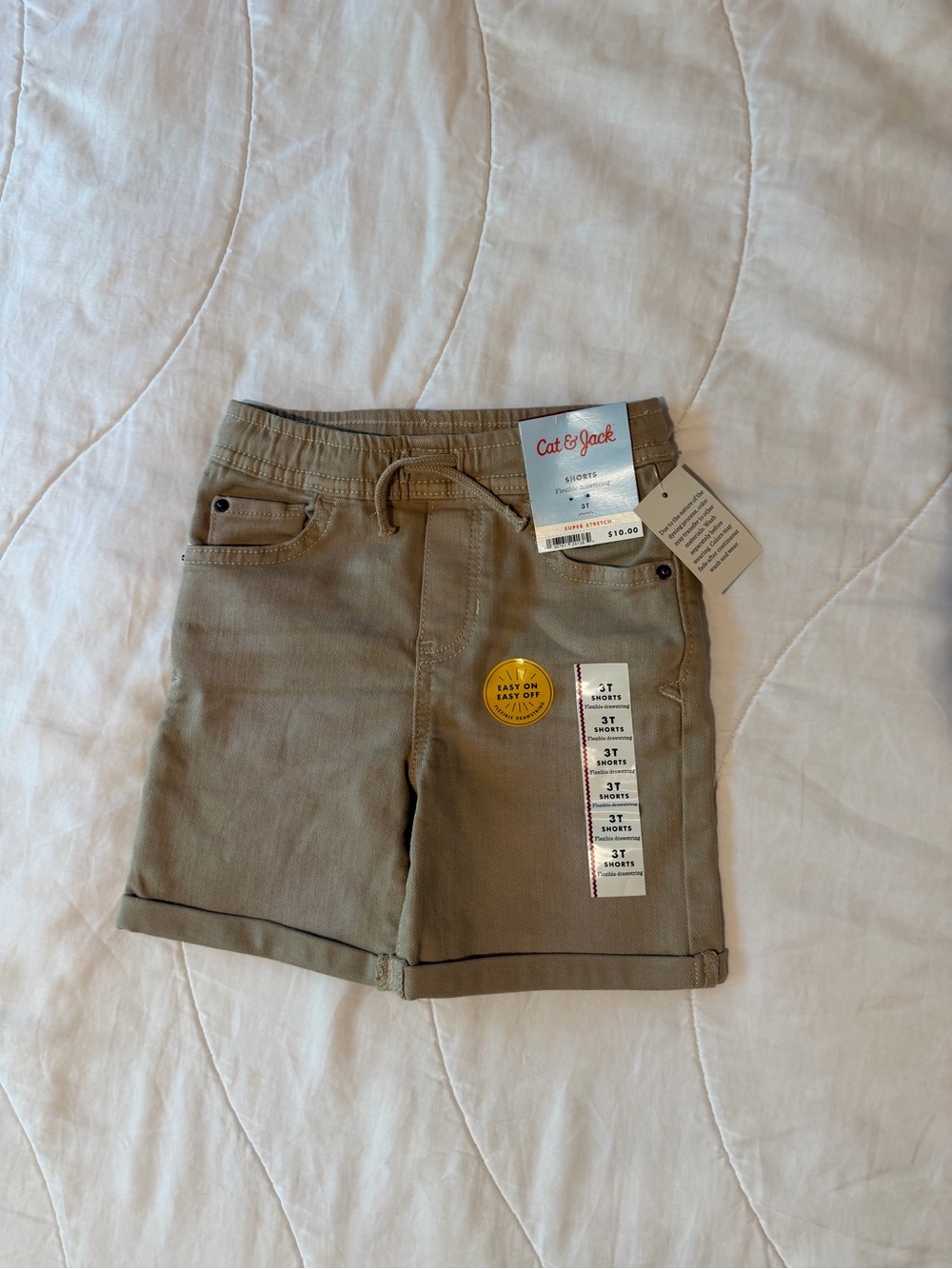 Cat & Jack Kids Tan Pull-On Shorts with Drawstring